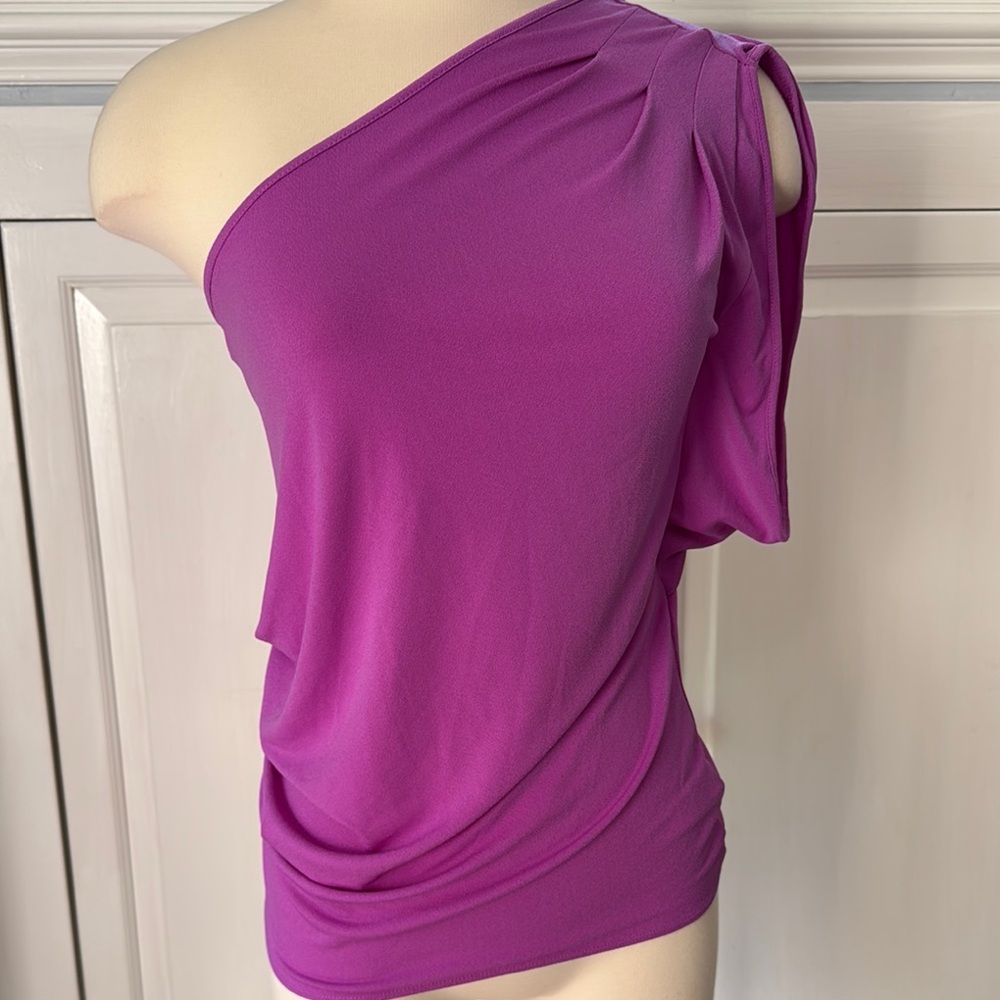 Express One-Shoulder Purple Top Size S